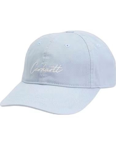 CARHARTT WIP CARHARTT WIP SCRIPT COTTON CAP FOR MEN AZUL
