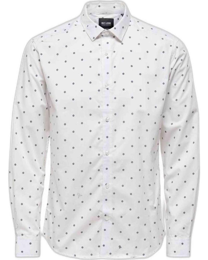 ONLY CAMISA DE HOMBRE ONLY SONS CON ESTAMPADO BLANCO