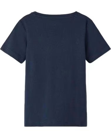 NAME IT KURZARM-T-SHIRT IN BLAU MIT LOGODRUCK AZUL