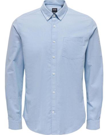 ONLY CAMISA DE MANGA LARGA ONLY & SONS PARA HOMBRE AZUL