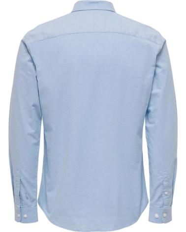 ONLY CAMISA DE MANGA LARGA ONLY & SONS PARA HOMBRE AZUL