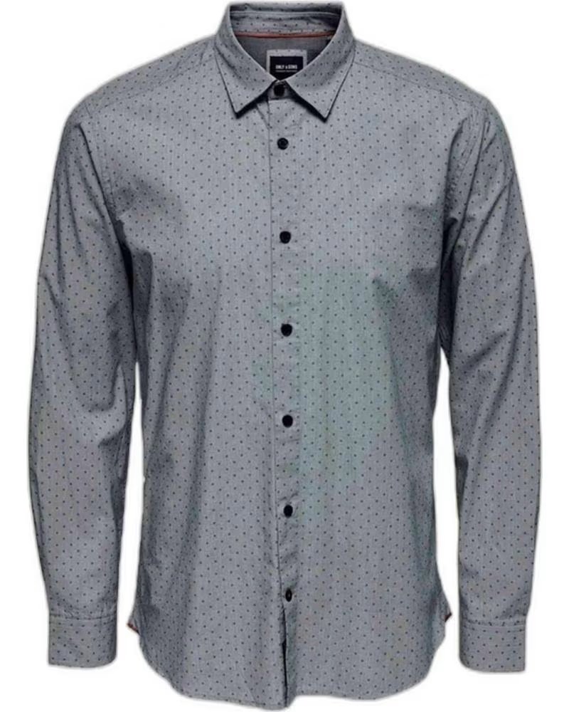 ONLY CHEMISE À MANCHES LONGUES ONLY SONS POUR HOMME AZUL