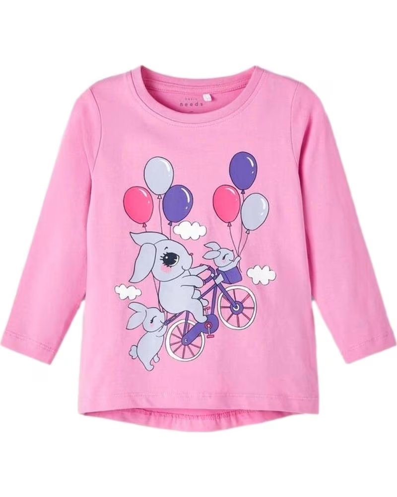NAME IT NAME IT MÄDCHEN LANGARMSHIRT MIT BALLON-AUFDRUCK ROSA