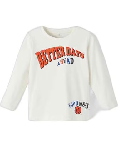 NAME IT SUDADERA UNISEX INFANTIL "BETTER DAYS AHEAD" BLANCA BLANCO
