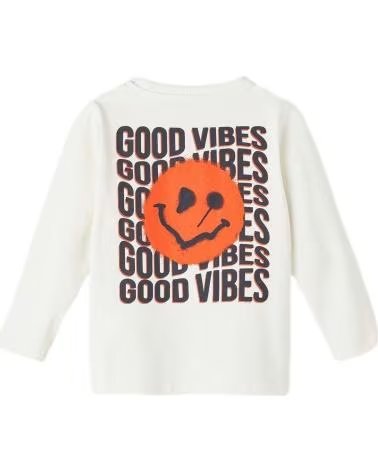 NAME IT SUDADERA UNISEX INFANTIL "BETTER DAYS AHEAD" BLANCA BLANCO