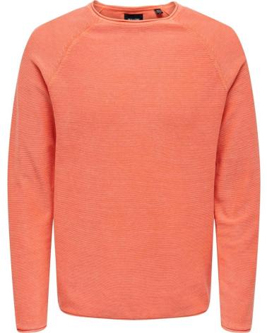 ONLY JERSEY DE PUNTO PARA HOMBRE ONLY SONS NARANJA NARANJA