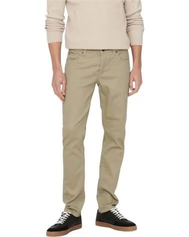 ONLY PANTALON LONG HOMME BEIGE BEIGE