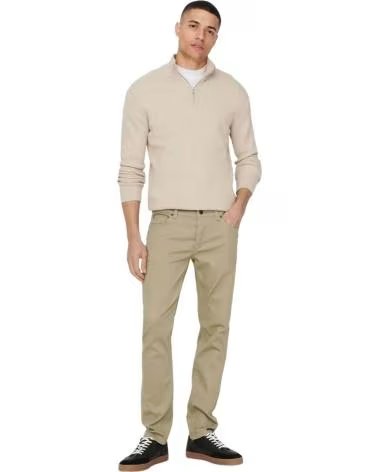 ONLY PANTALON LONG HOMME BEIGE BEIGE