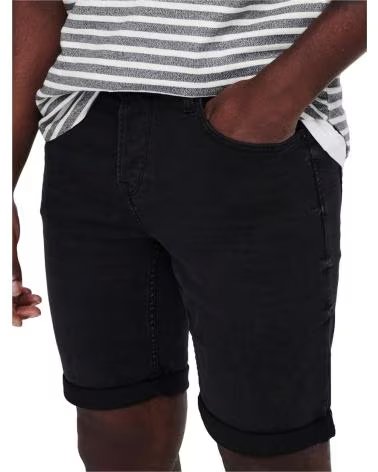 ONLY PANTALONCINI NERI DA UOMO ONLY SONS NEGRO