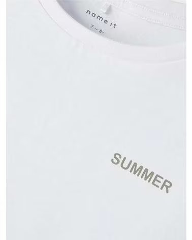 NAME IT NAME IT KURZARM-T-SHIRT FÜR KINDER UNISEX BLANCO