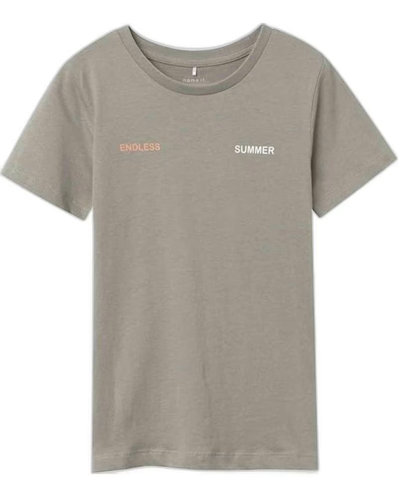 NAME IT NAME IT UNISEX-T-SHIRT MIT KURZEN ÄRMELN FÜR KINDER GRIS