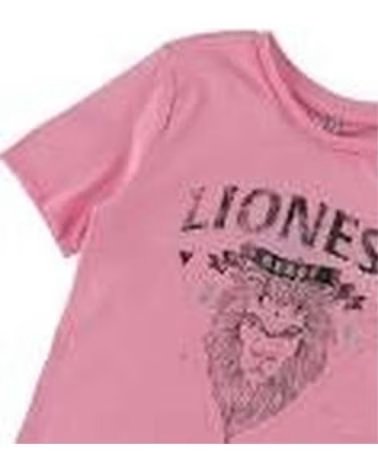 ONLY T-SHIRT ROSE À MANCHES COURTES AVEC IMPRIMÉ LIONNE POUR ENFANTS ROSA