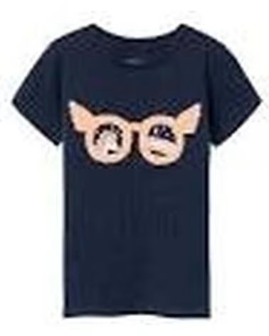 NAME IT UNISEX-T-SHIRT MIT KURZEN ÄRMELN UND EINHORN-BRILLE AZUL