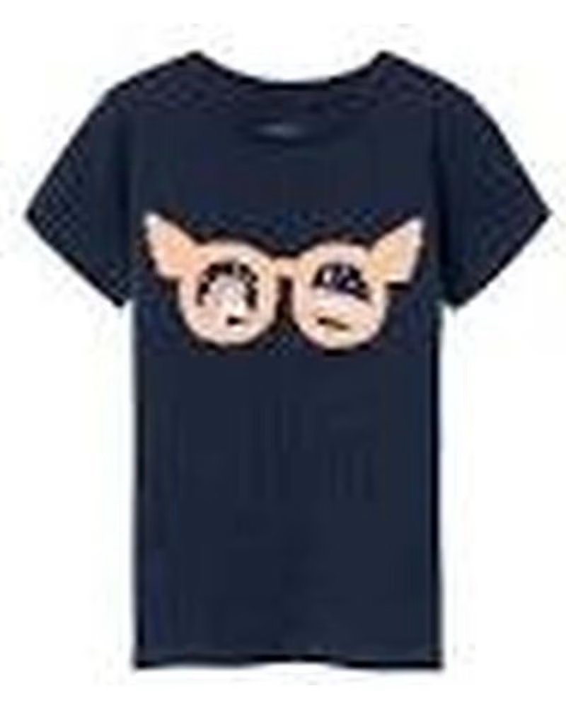NAME IT UNISEX-T-SHIRT MIT KURZEN ÄRMELN UND EINHORN-BRILLE AZUL