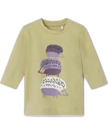 NAME IT NAME IT UNISEX KIDS LONG SLEEVE SWEATSHIRT WITH PRINT VERDE