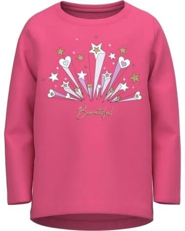 NAME IT FELPA NAME IT PER BAMBINA ROSA CON STAMPA DI STELLE E CUORI ROSA