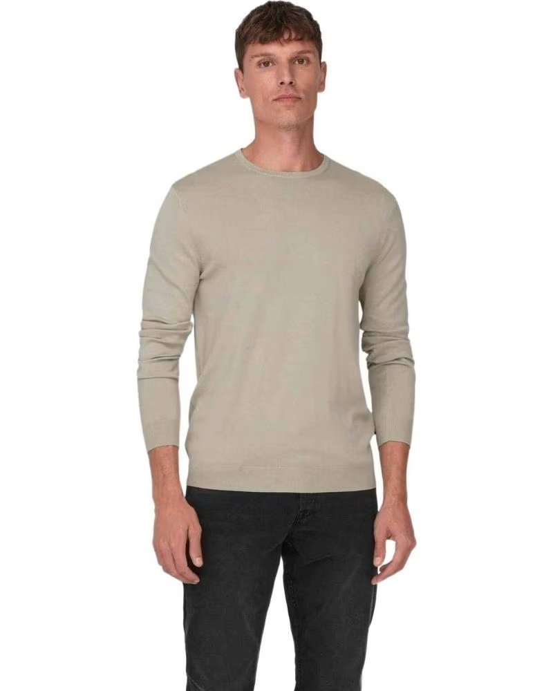 ONLY SUDADERA SONS EN PARA HOMBRE BEIGE
