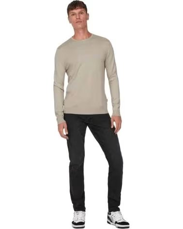 ONLY SUDADERA SONS EN PARA HOMBRE BEIGE