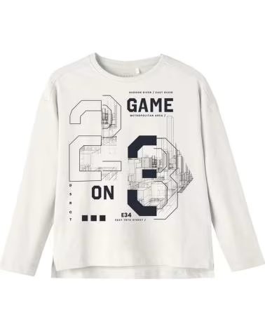 NAME IT NAME IT "GAME ON" SWEATSHIRT FÜR JUNGEN/MÄDCHEN UNISEX BLANCO