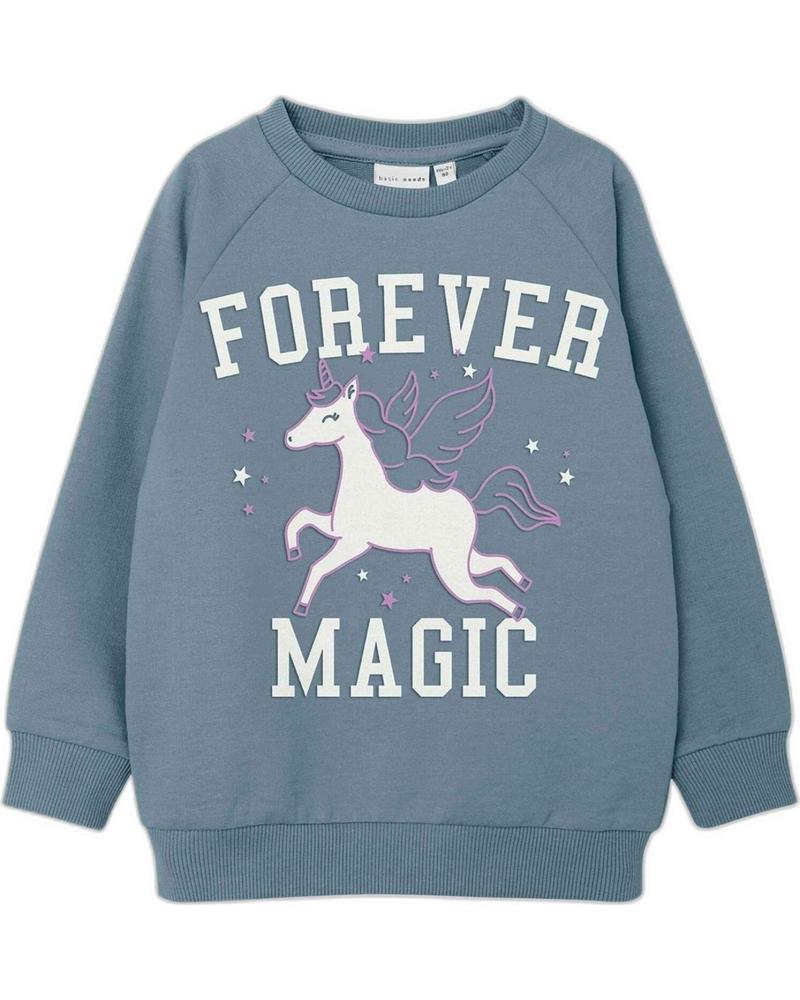 NAME IT SUDADERA PARA NIÑA NAME IT AZUL CON ESTAMPADO ´FOREVER MAGIC´ AZUL