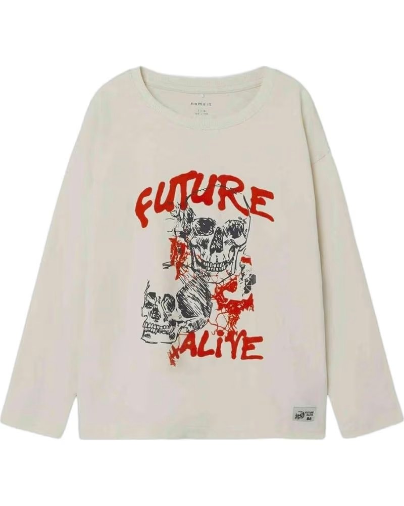 NAME IT SUDADERA UNISEX PARA NIÑOS NAME IT FUTURE ALIVE BEIGE BEIGE