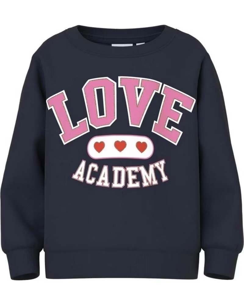 NAME IT SUDADERA NAME IT "LOVE ACADEMY" PARA NIÑAS AZUL MARINO AZUL