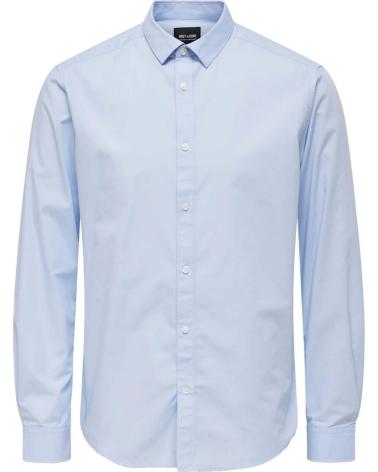 ONLY CAMISA DE VESTIR AZUL DE MANGA LARGA PARA HOMBRE ONLY SONS AZUL