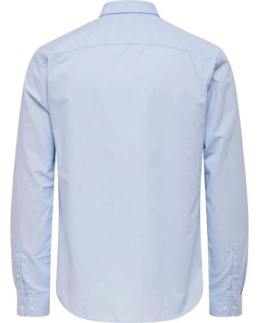 ONLY CAMISA DE VESTIR AZUL DE MANGA LARGA PARA HOMBRE ONLY SONS AZUL
