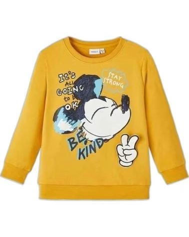 NAME IT NAME IT KIDS "MICKEY MOUSE" SWEATSHIRT YELLOW AMARILLO
