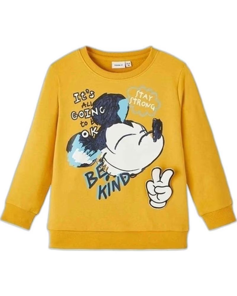 NAME IT FELPA PER BAMBINI NAME IT "MICKEY MOUSE" GIALLA AMARILLO