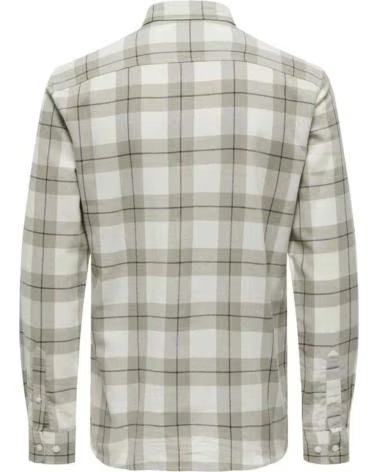 CAMICIA A QUADRI DA UOMO ONLY SONS BEIGE BEIGE