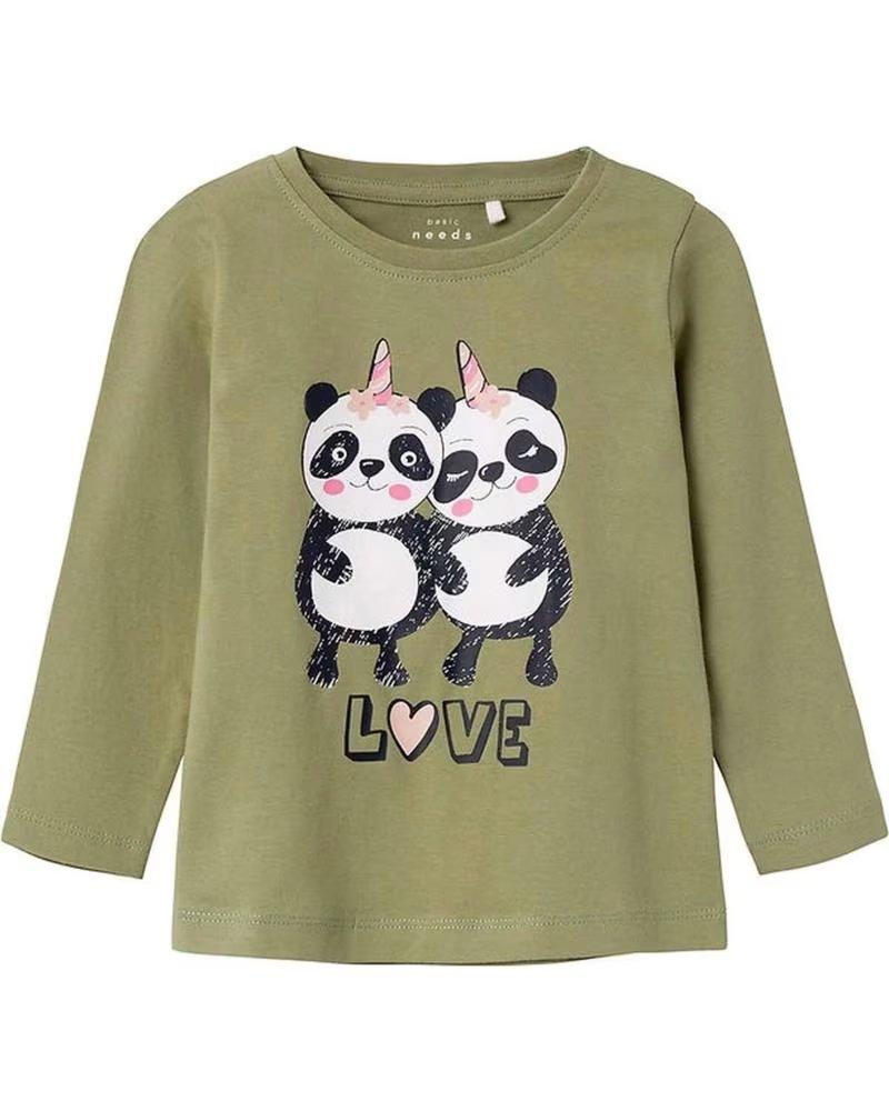 NAME IT MOLETOM VERDE NAME IT PARA MENINAS COM ESTAMPA DE PANDA VERDE