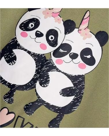 NAME IT MOLETOM VERDE NAME IT PARA MENINAS COM ESTAMPA DE PANDA VERDE
