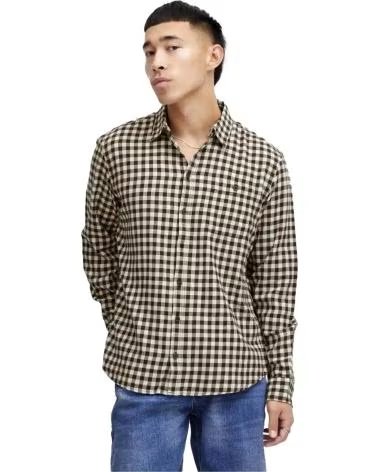 BLEND CAMISA DE CUADROS PARA HOMBRE MARRON