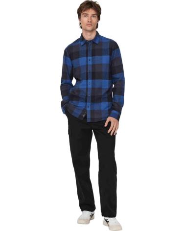 ONLY CAMISA DE FRANELA A CUADROS AZUL PARA HOMBRE AZUL