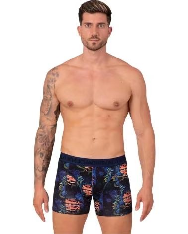 MUCHACHO MALO CUECA BOXER ESTAMPADA MUCHACHO MALO MASCULINA AZUL