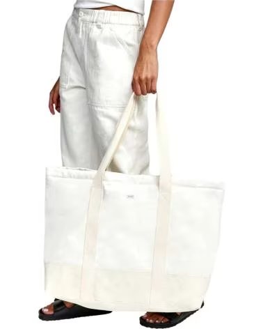 RVCA SHOPPING TOTE BAG W5BGRARVP1 FOR WOMEN WHITE BLANCO