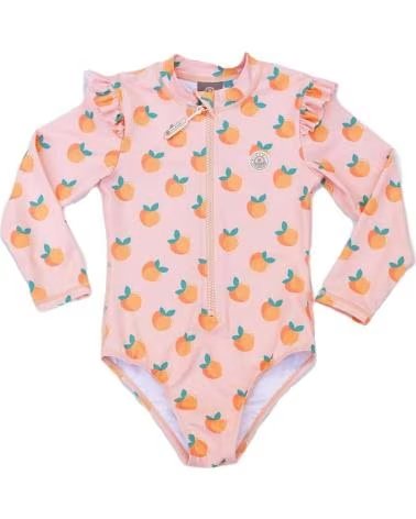 BADAWII MAIÔ INFANTIL BADAWII DE MANGA LONGA COM ESTAMPA DE LARANJA ROSA