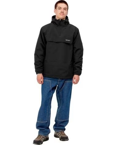 CARHARTT WIP JAQUETA CORTA-VENTO CARHARTT WIP PRETA MASCULINA NEGRO