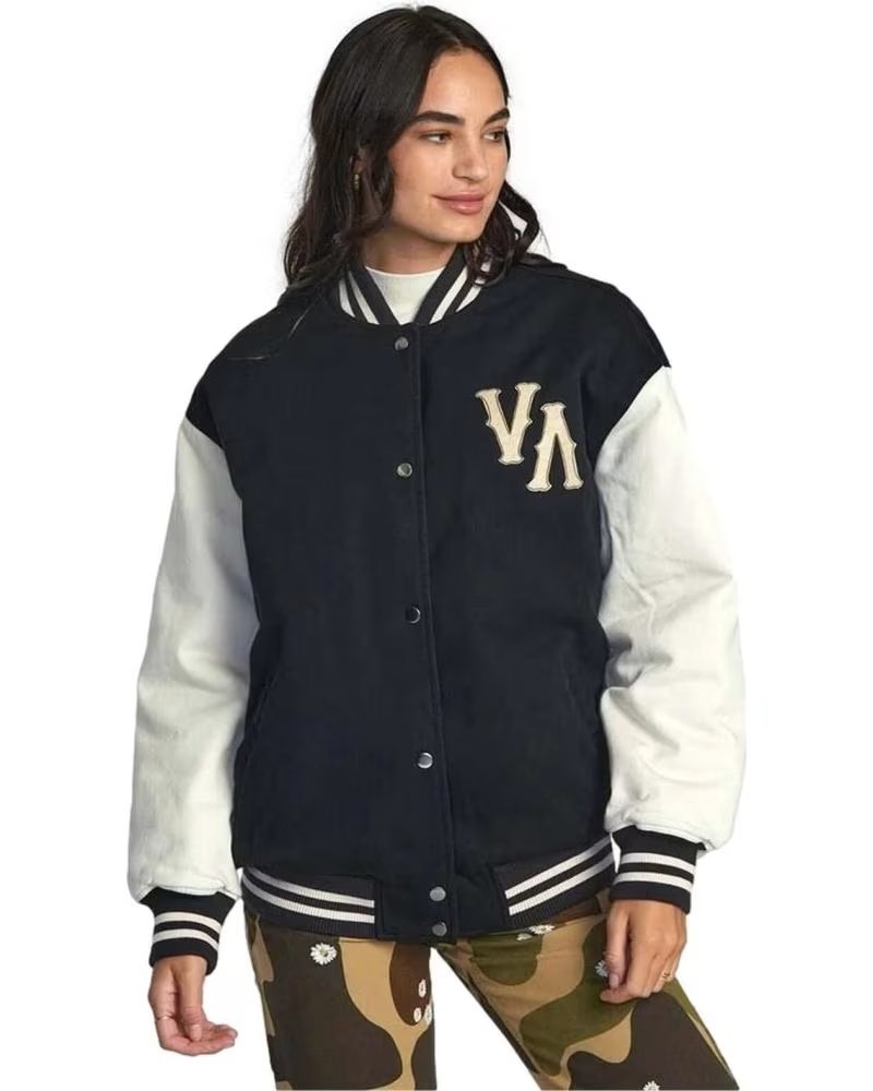 RVCA CHAQUETA RVCA AVJJK00178-PTK ESTILO VARSITY NEGRO