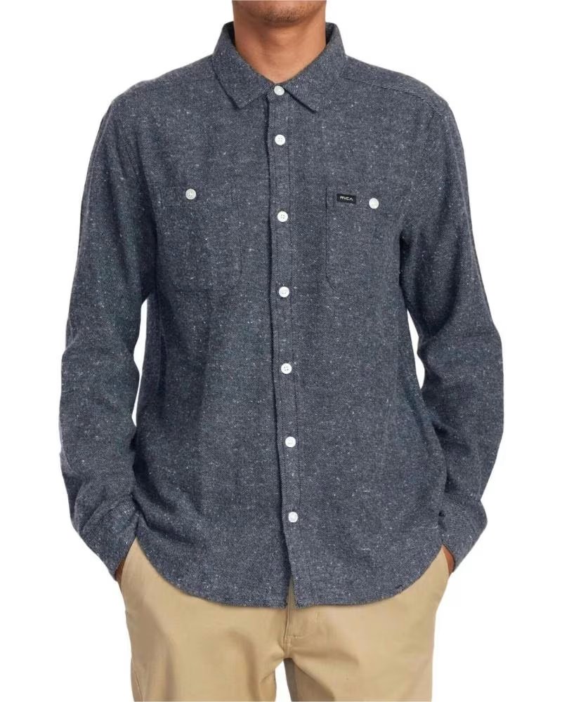 RVCA CAMISA RVCA AVYWT00350-MDYM MANGA LARGA AZUL