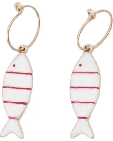 BATELA BRINCOS BATELA FEMININO BRANCO LISTRADO BLANCO