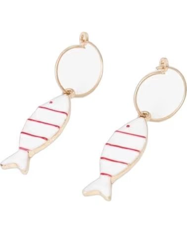BATELA BRINCOS BATELA FEMININO BRANCO LISTRADO BLANCO