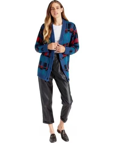 BRIXTON BRIXTON KARIERTER CARDIGAN FÜR DAMEN AZUL