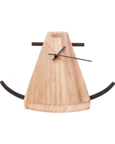 BATELA RELÓGIO DE MESA BATELA DESIGN ÂNCORA MADEIRA MARROM MARRON