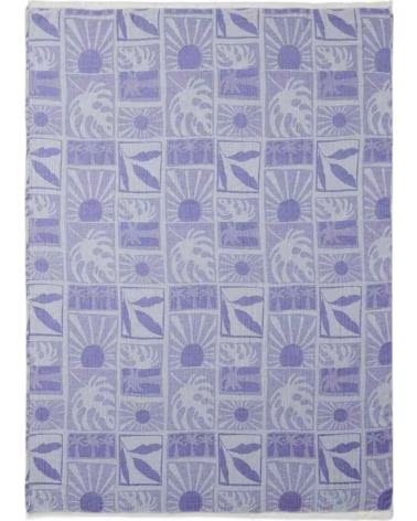 RIP CURL TOALHA DE PRAIA RIP CURL FEMININA COM ESTAMPA DE SOL E FOLHAS AZUL
