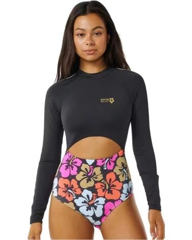RIP CURL RIP CURL DAMEN LANGARM-CROPPED-SHIRT NEGRO