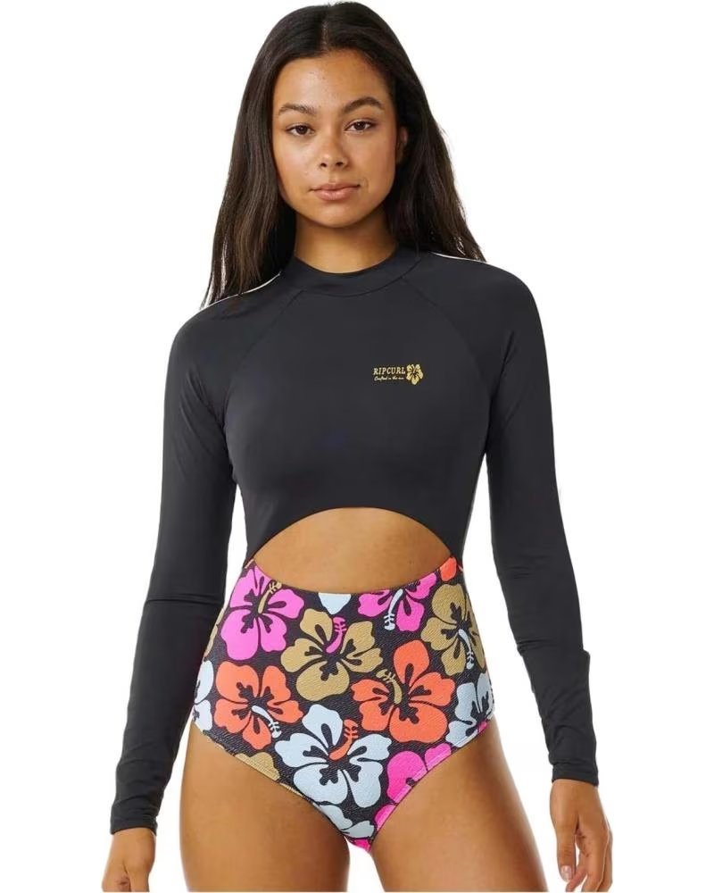 RIP CURL RIP CURL DAMEN LANGARM-CROPPED-SHIRT NEGRO