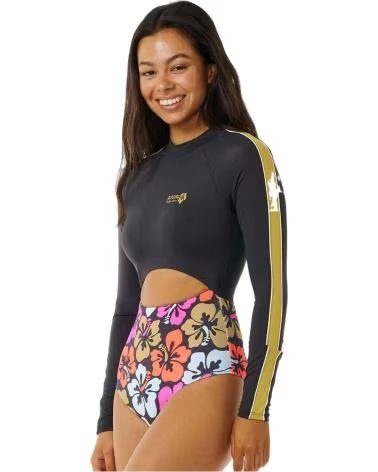 RIP CURL RIP CURL DAMEN LANGARM-CROPPED-SHIRT NEGRO