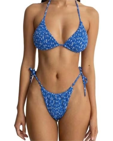 RHYTHM BIKINI RHYTHM BLU STAMPATO CON LACCETTI REGOLABILI AZUL